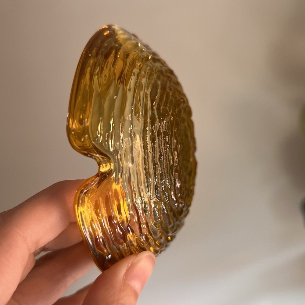 Anchor Hocking Soreno Harvest Gold Ashtray Amber 4.25" Vintage Bar Lounge Diner - Picture 2 of 4